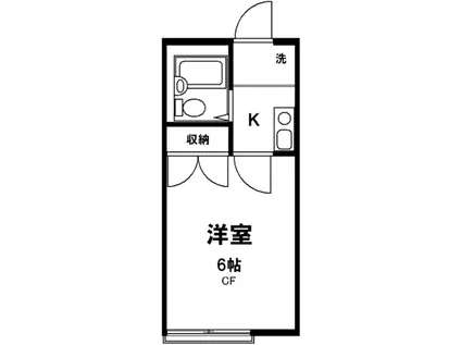 文京ハウス(1K/2階)の間取り写真