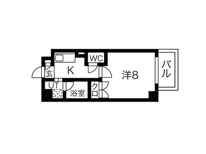 シティライフ池下北(1K/3階)の間取り写真