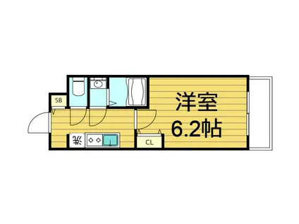 グランパシフィック今里南(1K/8階)の間取り写真