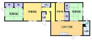 豊岡荘(4LDK/2階)の間取り写真