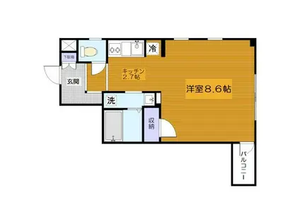 MODELIST YAMATO(ワンルーム/4階)の間取り写真