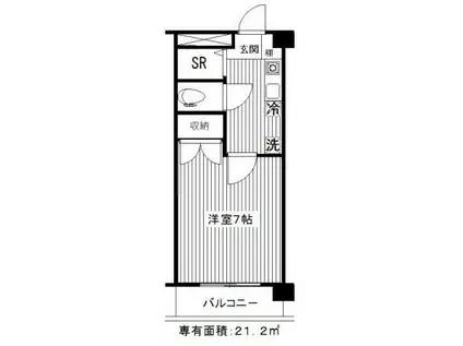 サンライト吉野(1K/3階)の間取り写真