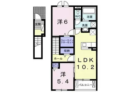 ジェルメ T(2LDK/2階)の間取り写真