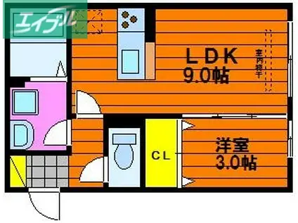 D MAISON 津島(1LDK/2階)の間取り写真