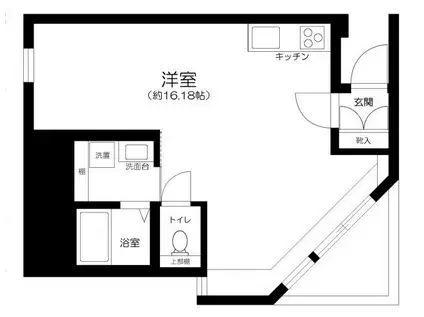 西大井テラス(ワンルーム/1階)の間取り写真