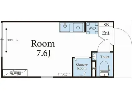 グランクオール中野新橋(ワンルーム/3階)の間取り写真