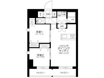ROXIS日暮里 ROXIS日暮里(2LDK/6階)の間取り写真