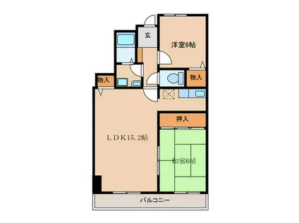 GROOVE塚口(2LDK/3階)の間取り写真