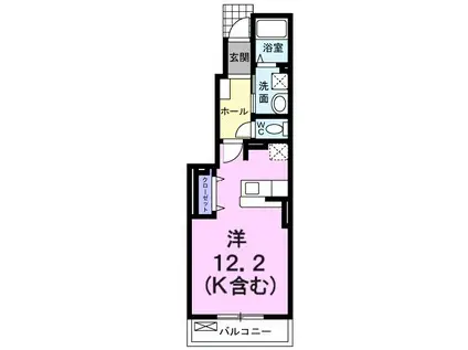 メゾンロータス(ワンルーム/1階)の間取り写真