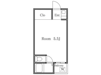 恵比寿セントラル(ワンルーム/2階)の間取り写真