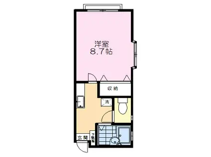 マーブルハイツタカノ(1K/1階)の間取り写真