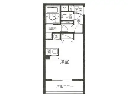 ベル・ハイツ(ワンルーム/3階)の間取り写真