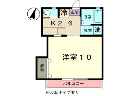 サクシード337(1K/1階)の間取り写真