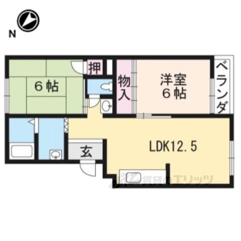 ヴァンベール平井(2LDK/3階)の間取り写真
