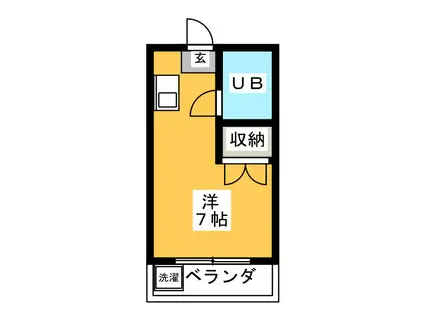 ゾンネンハイム・アマノ(ワンルーム/3階)の間取り写真