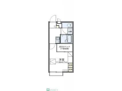 レオパレスシスメゾン(1K/2階)の間取り写真