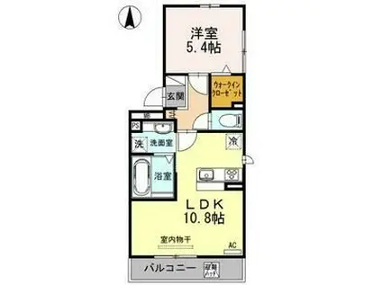 ルミエールこがね(1LDK/3階)の間取り写真