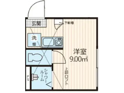CREARQ(ワンルーム/1階)の間取り写真