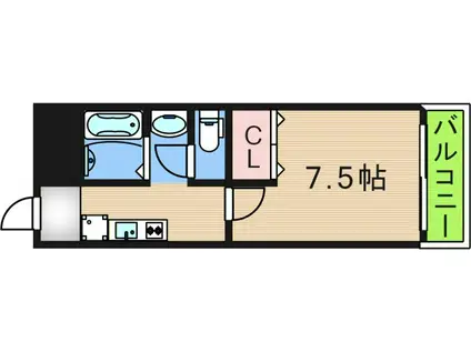 サニーハイツ(1K/3階)の間取り写真