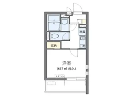 クレイノMULBERRY(1K/3階)の間取り写真