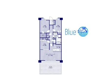 ザ・パークハウス追浜オーシャンフォートD(3SLDK/1階)の間取り写真