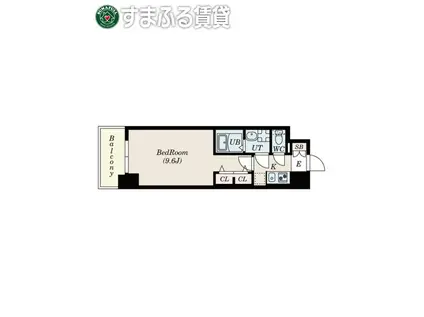 SーRESIDENCE岡崎公園AUREATE(1K/13階)の間取り写真