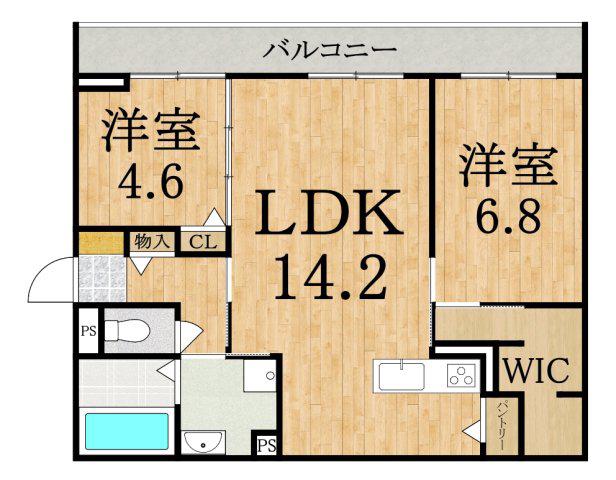 そらみつ大和八木(2LDK/2階)の間取り写真