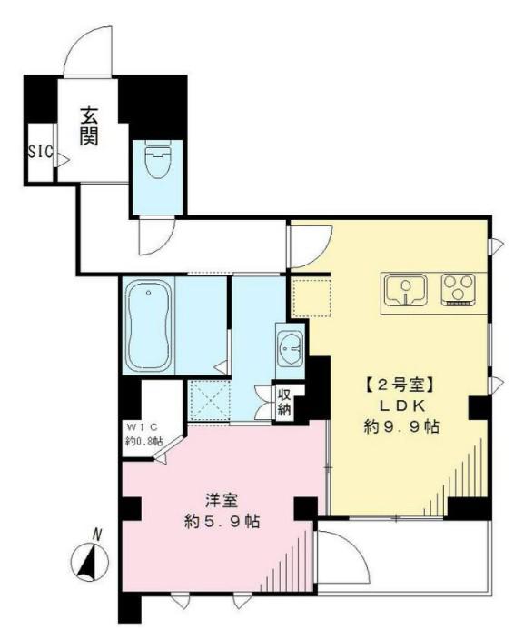 アルバグランデ(1LDK/2階)の間取り写真