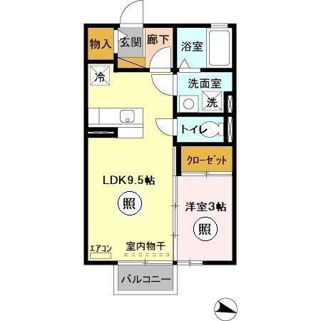 セゾン赤羽(1LDK/2階)の間取り写真