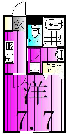 SKリデンテ北松戸(1K/1階)の間取り写真