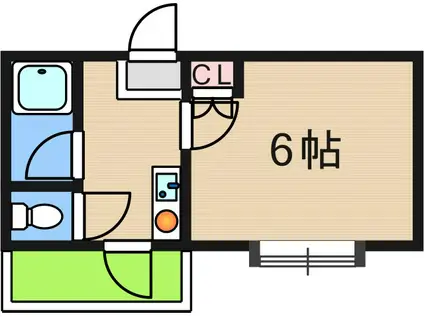 リバー住之江A・B棟(1K/4階)の間取り写真