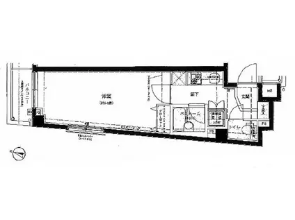 ロアール中野(1K/2階)の間取り写真