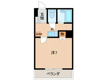 エイトマンション(1K/5階)の間取り写真