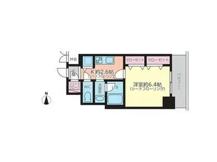 AVANTI ATSUTA(1K/4階)の間取り写真