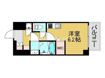 ファーストフィオーレ大阪ウエストウェルビング(ワンルーム/6階)の間取り写真