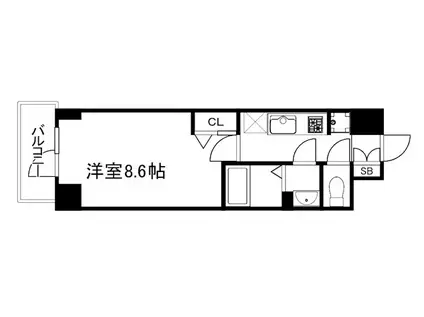 DCガーデン京都西(1K/4階)の間取り写真