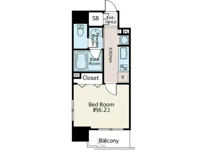 ミュプレ根岸(1K/2階)の間取り写真