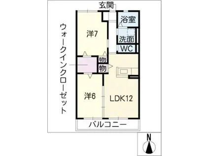 LA FELICE(2LDK/1階)の間取り写真