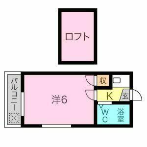 リエス高針(1K/2階)の間取り写真