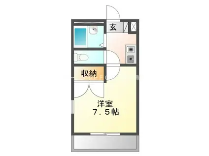 エンジェル(1K/3階)の間取り写真