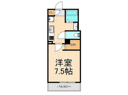 エルスタンザ東綾瀬DEUX(1K/2階)の間取り写真