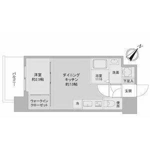 セレニテ神戸西エクラ(1DK/5階)の間取り写真