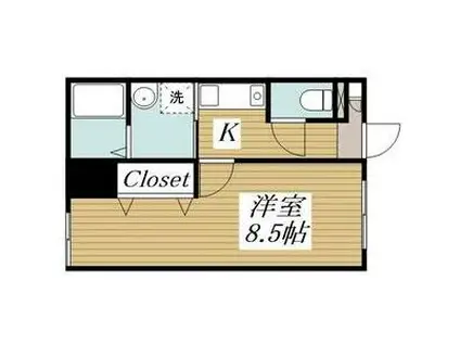 カーザレフィナーダII(1K/2階)の間取り写真