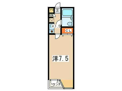 ビラージュ・ド・フルール(1K/3階)の間取り写真