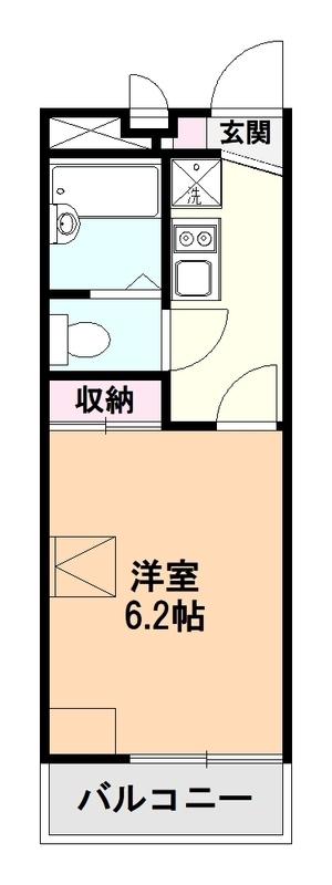 レオパレスピュア(1K/3階)の間取り写真