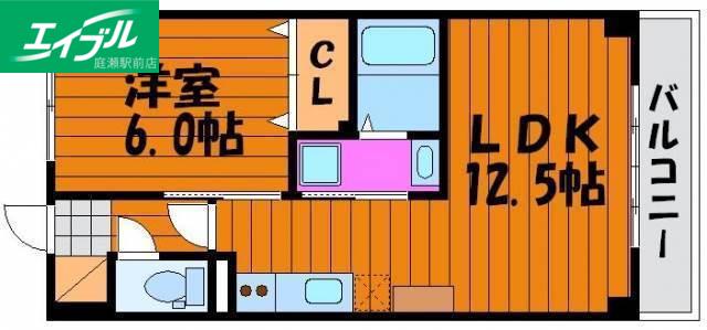 ラッフィナート(1LDK/1階)の間取り写真