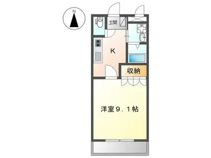 クレディール豊田(1K/2階)の間取り写真