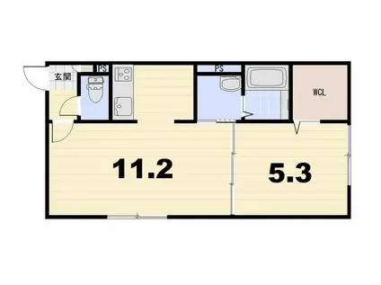 BLANCHE NEIGE DEUX(1LDK/1階)の間取り写真