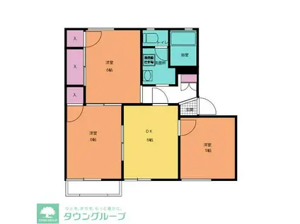 ヴィラロイヤル上福岡(3DK/1階)の間取り写真