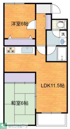 K&Yマンション(2LDK/3階)の間取り写真